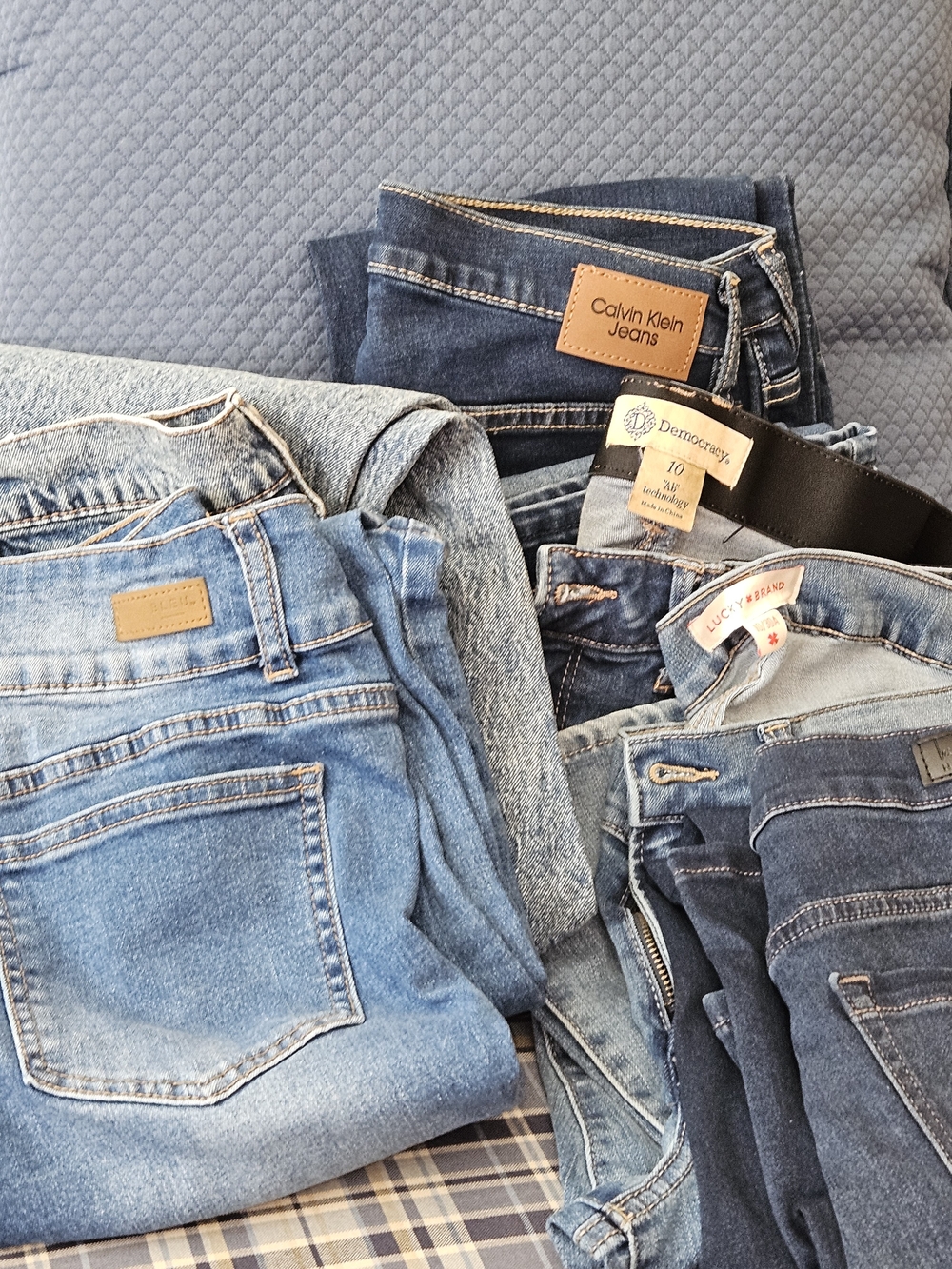 Assorted Lot Of 6 Pair Sz 10 Women's Denim Jeans